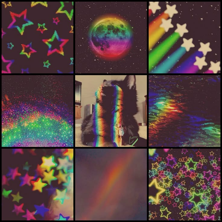 grainy rainbow night